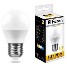 Светодиодная лампа Feron LB-38 G45 E27 5W 2700К