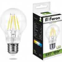 Лампа светодиодная филамен Feron LB-63 A60 E27 9W 4000К 25632