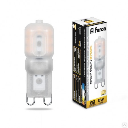 Лампа светодиодная Feron LB-430 G9 5W 2700К 25636