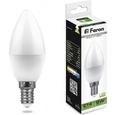 Лампа светодиодная Feron LB-570 C37 E14 9W 4000К 25799