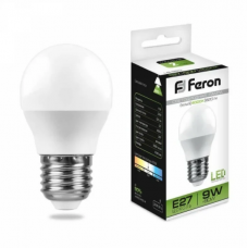 Светодиодная лампа Feron LB-550 G45 E27 9W 4000К