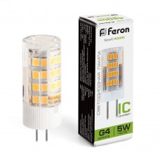 Лампа светодиодная Feron LB-432 G4 5W 220V 4000К 25861