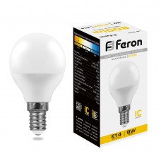 Лампа светодиодная Feron LB-550 G45 E14 9W 2700K 25801