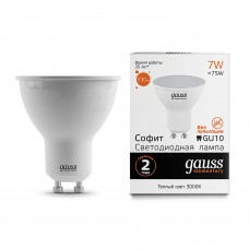 Лампа светодиодная Gauss Elementary MR16 GU10 7W 3000К 13617