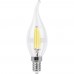 Лампа светодиодная филамен Feron LB-74 Свеча на ветру E14 9W 4000K 25962