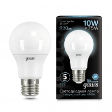 Лампочка Gauss Black LED A60 E27 10W 4100K 102502210