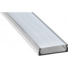 Профиль для светодиодной ленты Feron CAB263 накладной широкий на 2 ленты 2м серебро 10277