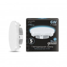 Лампа светодиодная Gauss GX53 6W 4100K 108008206