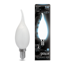 Лампа светодиодная Gauss Filament свеча на ветру OPAL E14 5W 4100К 104201205